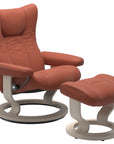 Paloma Leather Henna S/M/L and Whitewash Base | Stressless Wing Classic Recliner | Valley Ridge Furniture