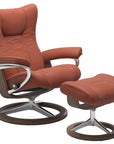 Paloma Leather Henna S/M/L and Walnut Base | Stressless Wing Signature Recliner | Valley Ridge Furniture