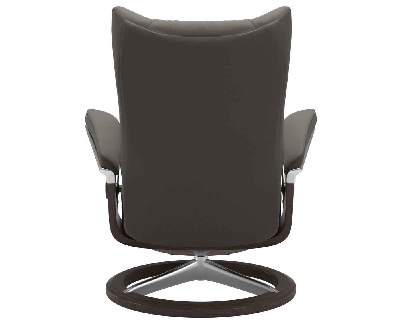Paloma Leather Metal Grey M/L & Wenge Base | Stressless Wing Signature Recliner | Valley Ridge Furniture
