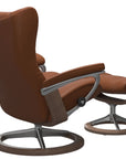 Paloma Leather New Cognac S/M/L & Walnut Base | Stressless Wing Signature Recliner | Valley Ridge Furniture