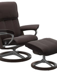 Paloma Leather Chocolate M/L and Wenge Base | Stressless Admiral Signature Recliner | Valley Ridge Furniture