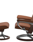 Paloma Leather New Cognac M/L & Brown Base | Stressless Admiral Signature Recliner | Valley Ridge Furniture