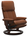 Paloma Leather New Cognac M/L & Brown Base | Stressless Admiral Classic Power Recliner | Valley Ridge Furniture