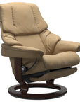 Paloma Leather Sand M/L & Brown Base | Stressless Reno Classic Power Recliner | Valley Ridge Furniture