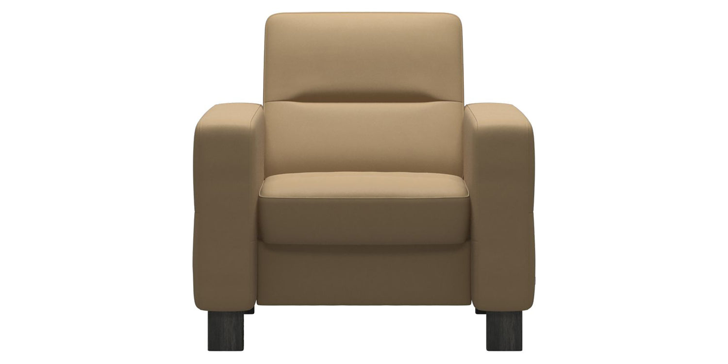 Paloma Leather Sand & Grey Base | Stressless Wave Low Back Chair | Valley Ridge Furniture