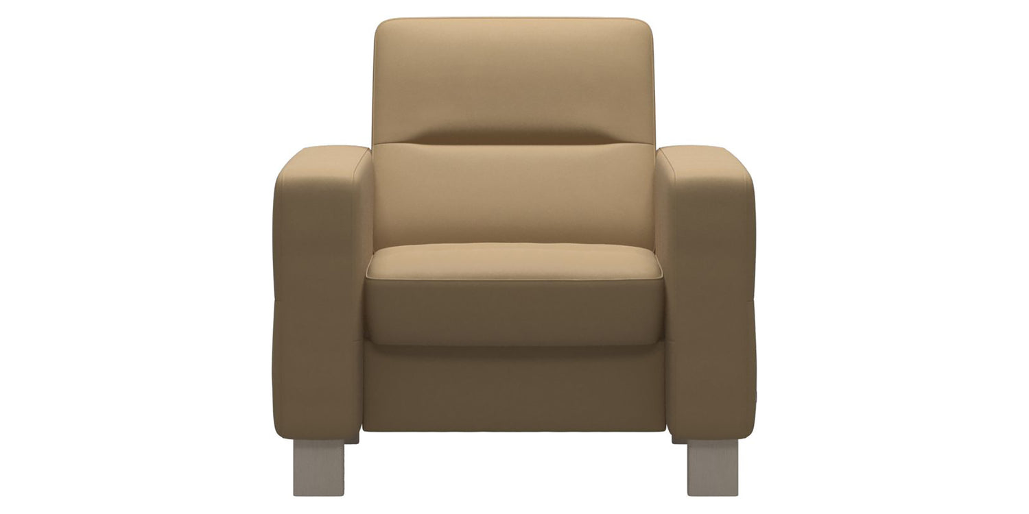 Paloma Leather Sand & Whitewash Base | Stressless Wave Low Back Chair | Valley Ridge Furniture