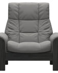 Paloma Leather Silver Grey and Grey Base | Stressless Buckingham High Back Chair | Valley Ridge Furniture