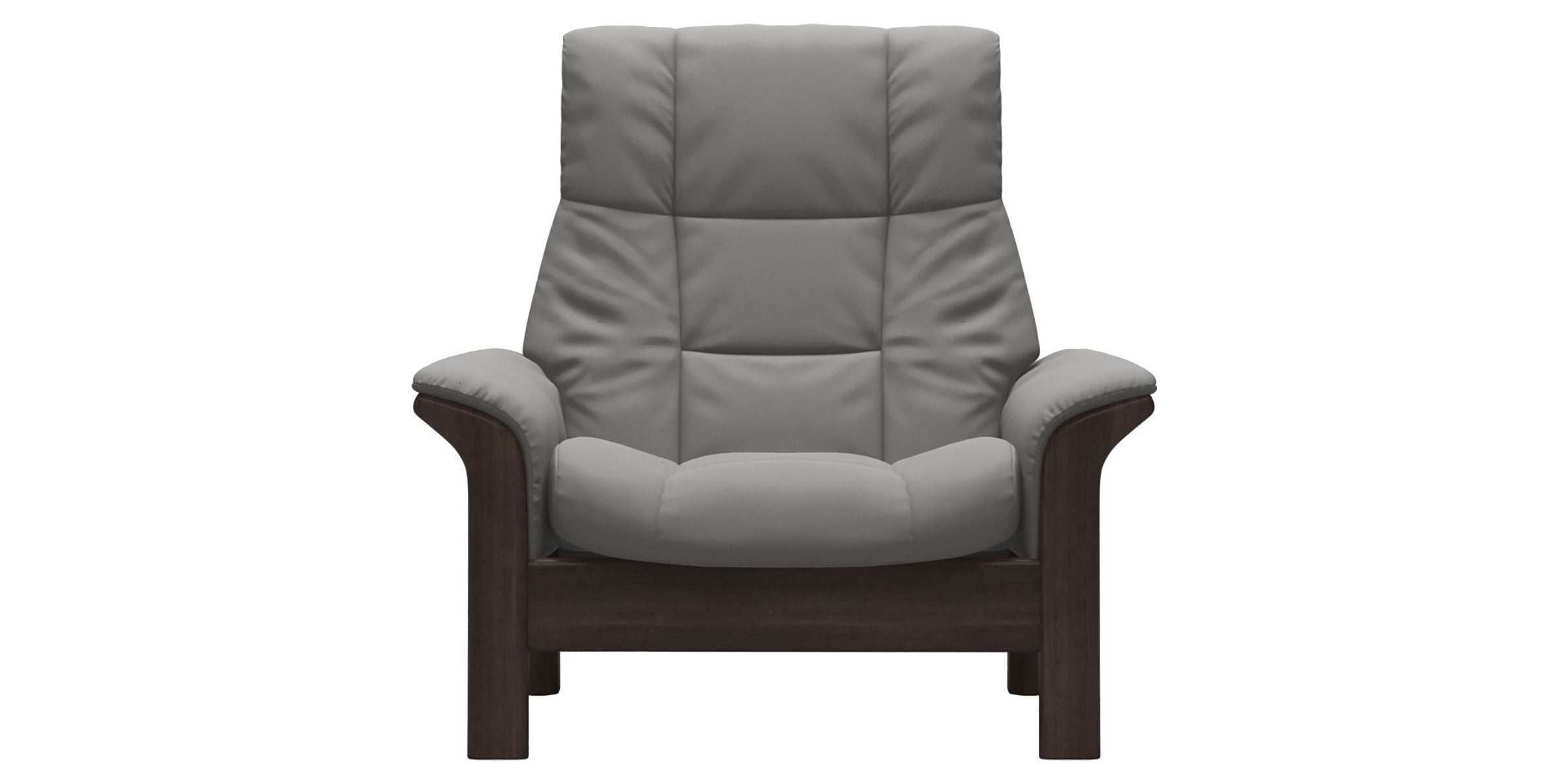 Paloma Leather Silver Grey and Wenge Base | Stressless Buckingham High Back Chair | Valley Ridge Furniture
