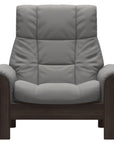 Paloma Leather Silver Grey and Wenge Base | Stressless Buckingham High Back Chair | Valley Ridge Furniture