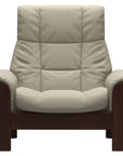 Paloma Leather Light Grey and Brown Base | Stressless Buckingham High Back Chair | Valley Ridge Furniture