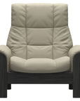 Paloma Leather Light Grey and Grey Base | Stressless Buckingham High Back Chair | Valley Ridge Furniture