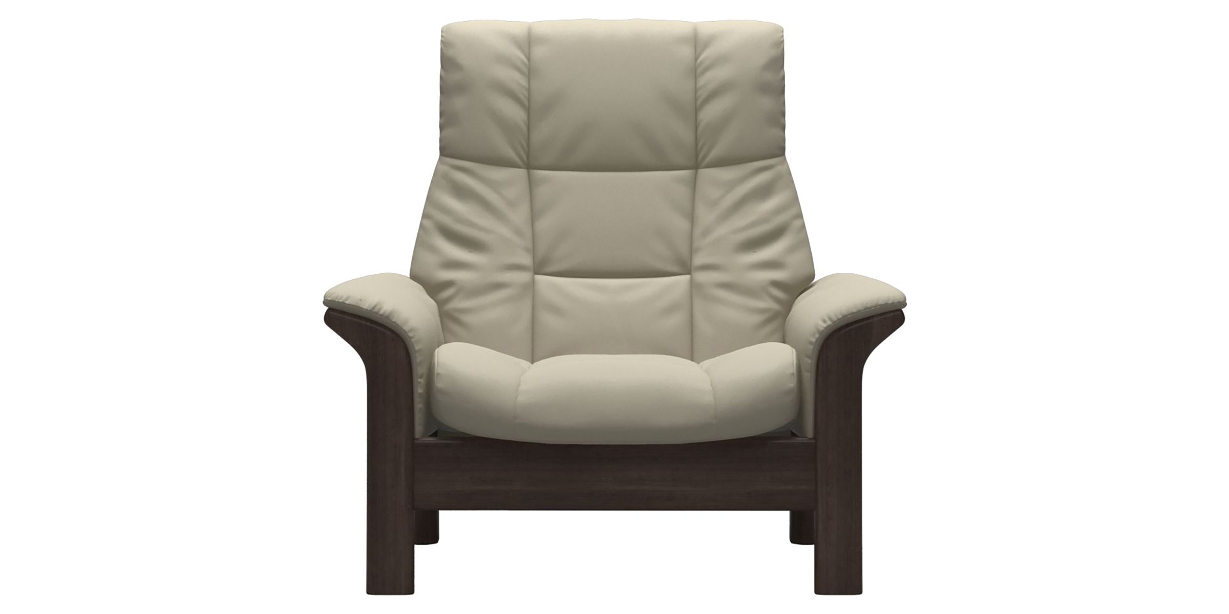 Paloma Leather Light Grey and Wenge Base | Stressless Buckingham High Back Chair | Valley Ridge Furniture