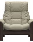 Paloma Leather Light Grey and Wenge Base | Stressless Buckingham High Back Chair | Valley Ridge Furniture