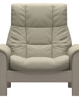 Paloma Leather Light Grey and Whitewash Base | Stressless Buckingham High Back Chair | Valley Ridge Furniture