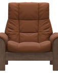 Paloma Leather New Cognac and Walnut Base | Stressless Buckingham High Back Chair | Valley Ridge Furniture