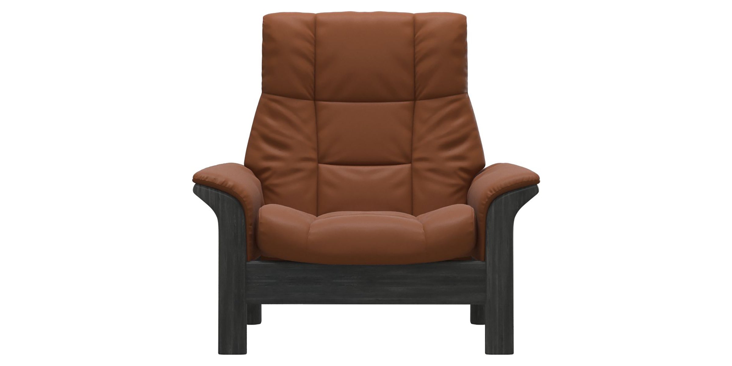 Paloma Leather New Cognac and Grey Base | Stressless Buckingham High Back Chair | Valley Ridge Furniture