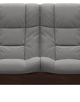 Paloma Leather Silver Grey and Brown Base | Stressless Buckingham 2-Seater High Back Sofa | Valley Ridge Furniture