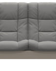 Paloma Leather Silver Grey and Whitewash Base | Stressless Buckingham 2-Seater High Back Sofa | Valley Ridge Furniture
