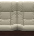 Paloma Leather Light Grey and Brown Base | Stressless Buckingham 2-Seater High Back Sofa | Valley Ridge Furniture