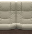 Paloma Leather Light Grey and Walnut Base | Stressless Buckingham 2-Seater High Back Sofa | Valley Ridge Furniture