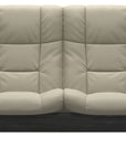 Paloma Leather Light Grey and Grey Base | Stressless Buckingham 2-Seater High Back Sofa | Valley Ridge Furniture