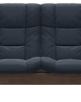Paloma Leather Oxford Blue and Walnut Base | Stressless Buckingham 2-Seater High Back Sofa | Valley Ridge Furniture