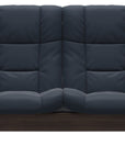 Paloma Leather Oxford Blue and Wenge Base | Stressless Buckingham 2-Seater High Back Sofa | Valley Ridge Furniture