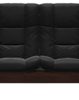 Paloma Leather Black and Brown Base | Stressless Buckingham 2-Seater High Back Sofa | Valley Ridge Furniture