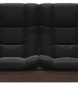 Paloma Leather Black and Walnut Base | Stressless Buckingham 2-Seater High Back Sofa | Valley Ridge Furniture