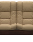 Paloma Leather Sand and Brown Base | Stressless Buckingham 2-Seater High Back Sofa | Valley Ridge Furniture