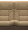 Paloma Leather Sand and Walnut Base | Stressless Buckingham 2-Seater High Back Sofa | Valley Ridge Furniture