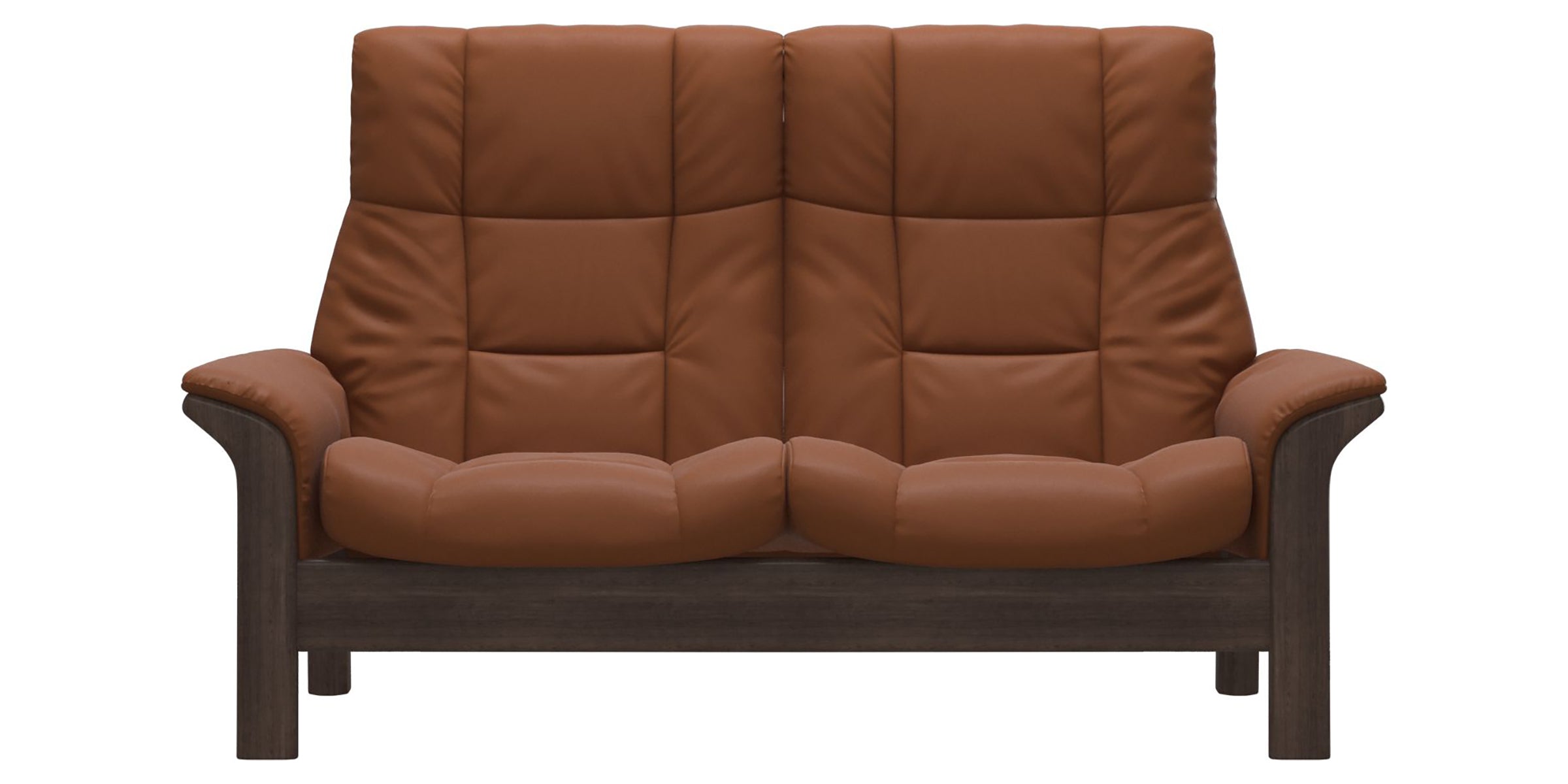 Paloma Leather New Cognac and Wenge Base | Stressless Buckingham 2-Seater High Back Sofa | Valley Ridge Furniture