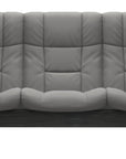 Paloma Leather Silver Grey and Grey Base | Stressless Buckingham 3-Seater High Back Sofa | Valley Ridge Furniture