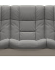 Paloma Leather Silver Grey and Whitewash Base | Stressless Buckingham 3-Seater High Back Sofa | Valley Ridge Furniture