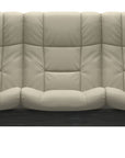 Paloma Leather Light Grey and Grey Base | Stressless Buckingham 3-Seater High Back Sofa | Valley Ridge Furniture