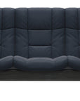 Paloma Leather Oxford Blue and Grey Base | Stressless Buckingham 3-Seater High Back Sofa | Valley Ridge Furniture