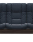 Paloma Leather Oxford Blue and Wenge Base | Stressless Buckingham 3-Seater High Back Sofa | Valley Ridge Furniture