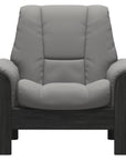 Paloma Leather Silver Grey and Grey Base | Stressless Windsor Low Back Chair | Valley Ridge Furniture