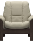 Paloma Leather Light Grey and Wenge Base | Stressless Windsor Low Back Chair | Valley Ridge Furniture