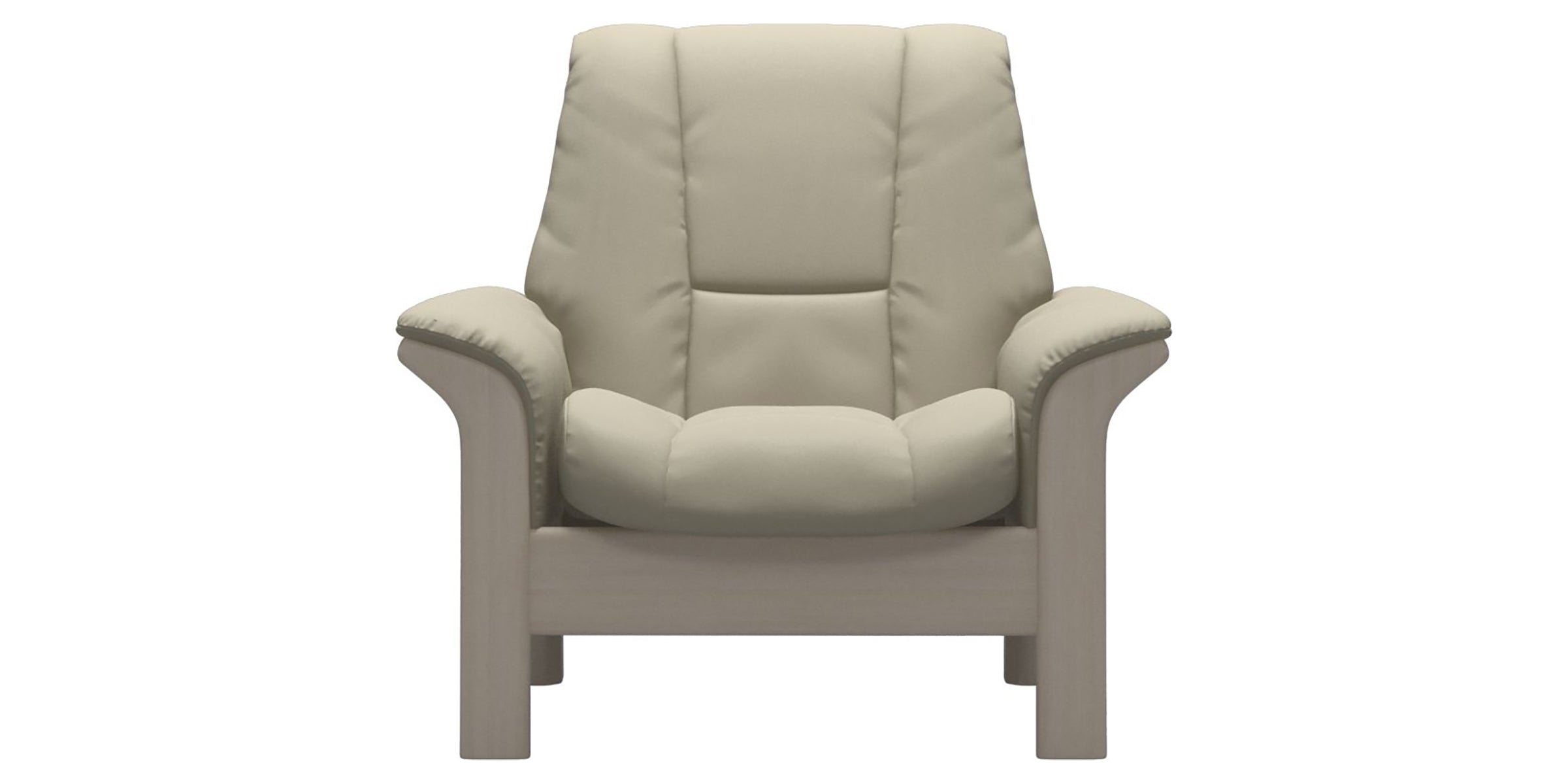 Paloma Leather Light Grey and Whitewash Base | Stressless Windsor Low Back Chair | Valley Ridge Furniture