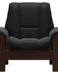 Paloma Leather Black and Brown Base | Stressless Windsor Low Back Chair | Valley Ridge Furniture