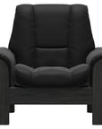 Paloma Leather Black and Grey Base | Stressless Windsor Low Back Chair | Valley Ridge Furniture