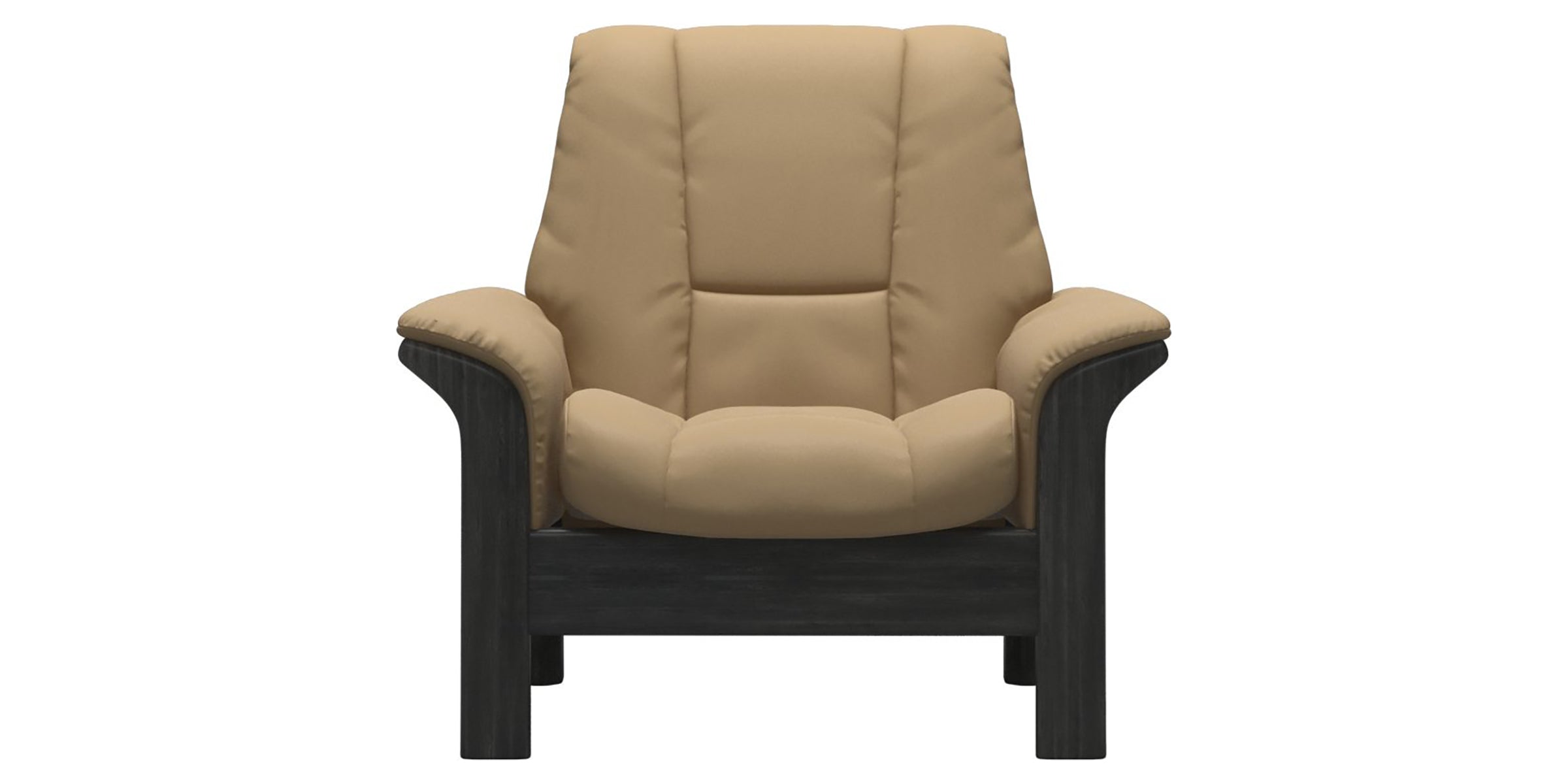 Paloma Leather Sand and Grey Base | Stressless Windsor Low Back Chair | Valley Ridge Furniture