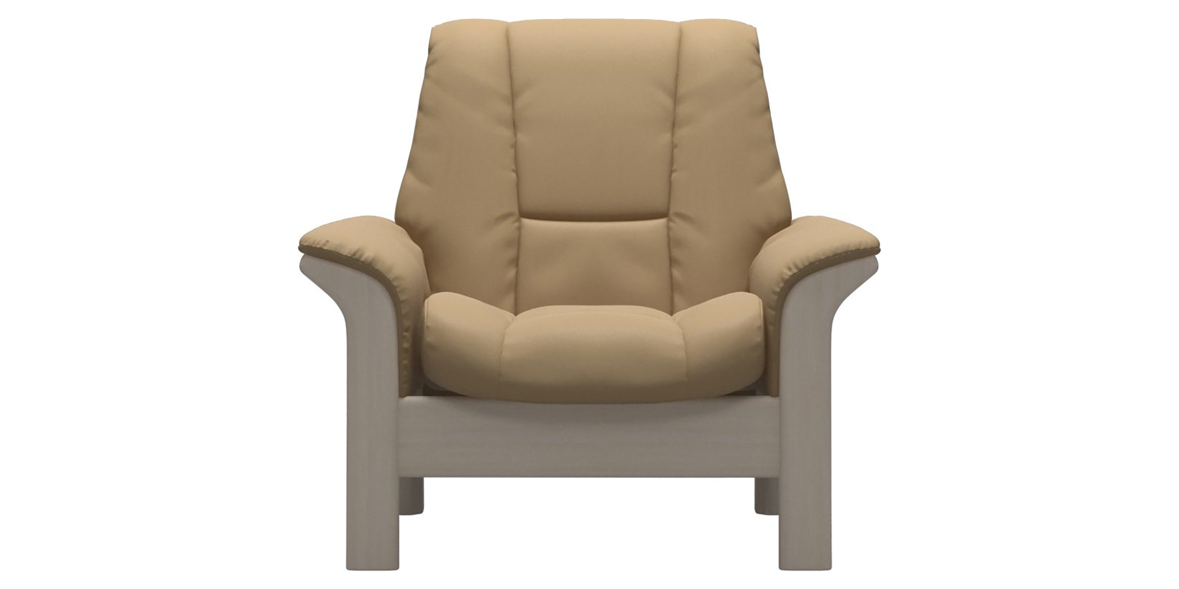 Paloma Leather Sand and Whitewash Base | Stressless Windsor Low Back Chair | Valley Ridge Furniture