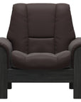 Paloma Leather Chocolate and Grey Base | Stressless Windsor Low Back Chair | Valley Ridge Furniture