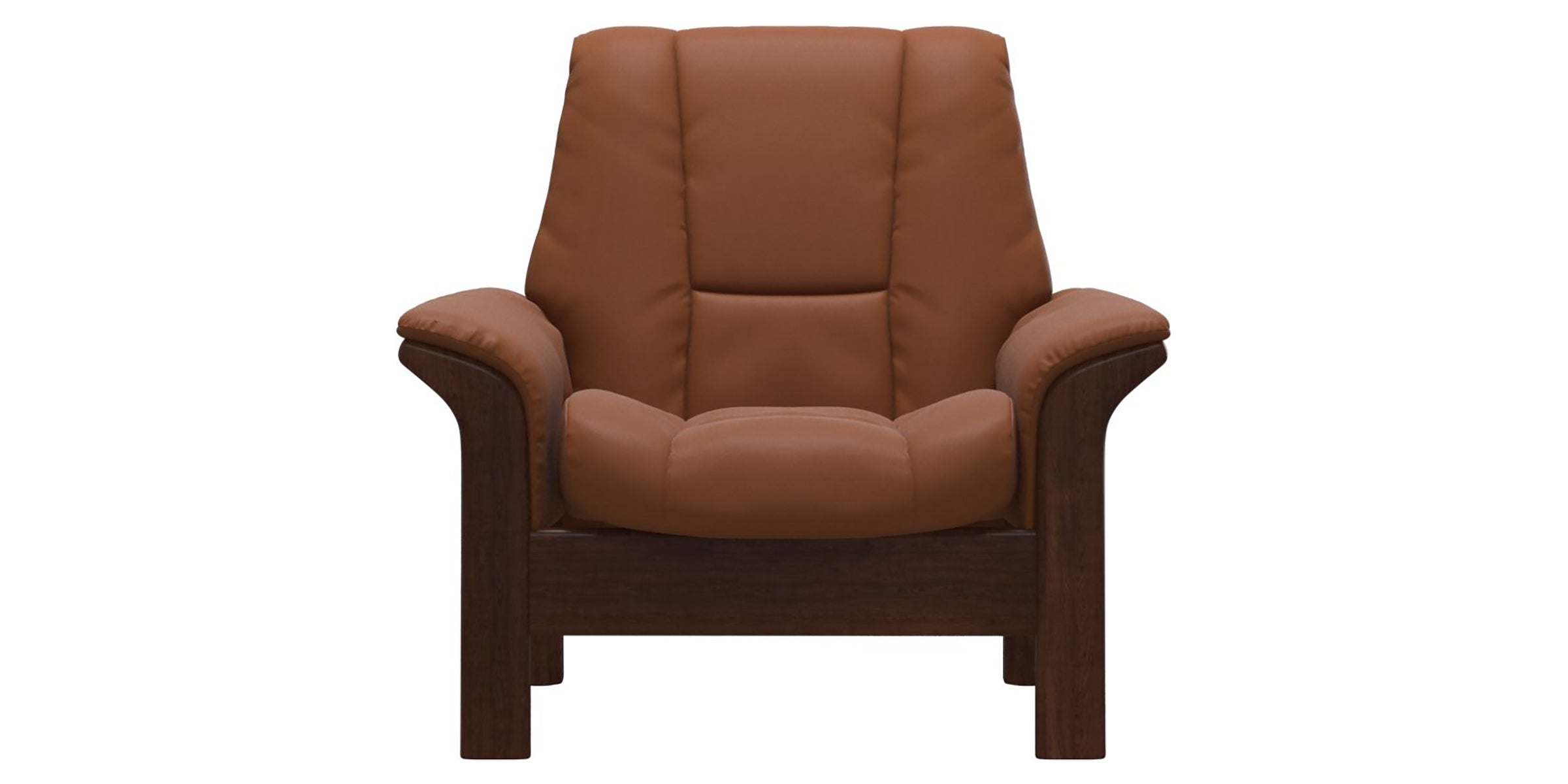 Paloma Leather New Cognac and Brown Base | Stressless Windsor Low Back Chair | Valley Ridge Furniture