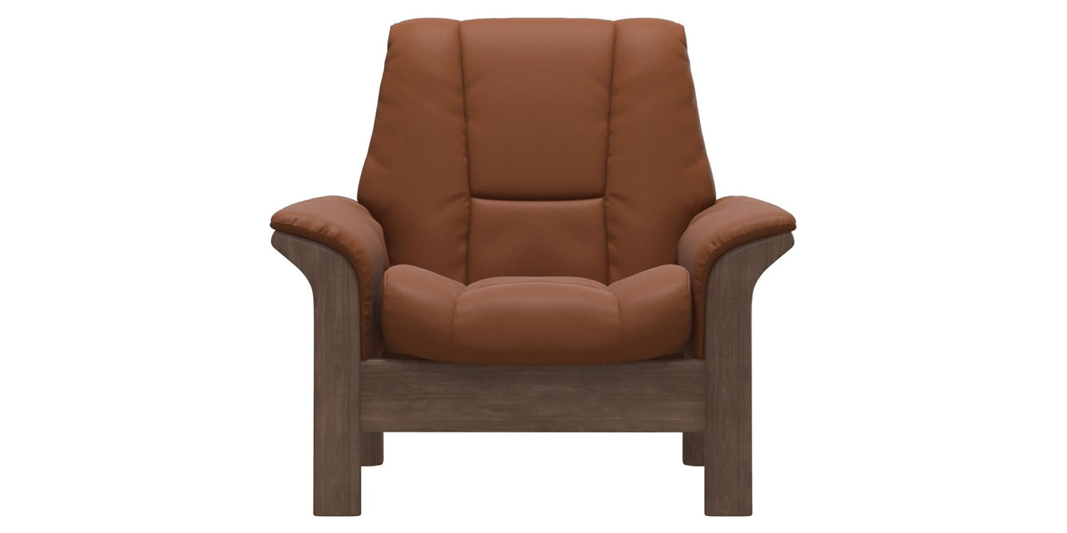Paloma Leather New Cognac & Walnut Base | Stressless Windsor Low Back Chair | Valley Ridge Furniture