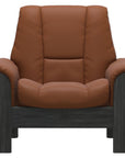 Paloma Leather New Cognac and Grey Base | Stressless Windsor Low Back Chair | Valley Ridge Furniture