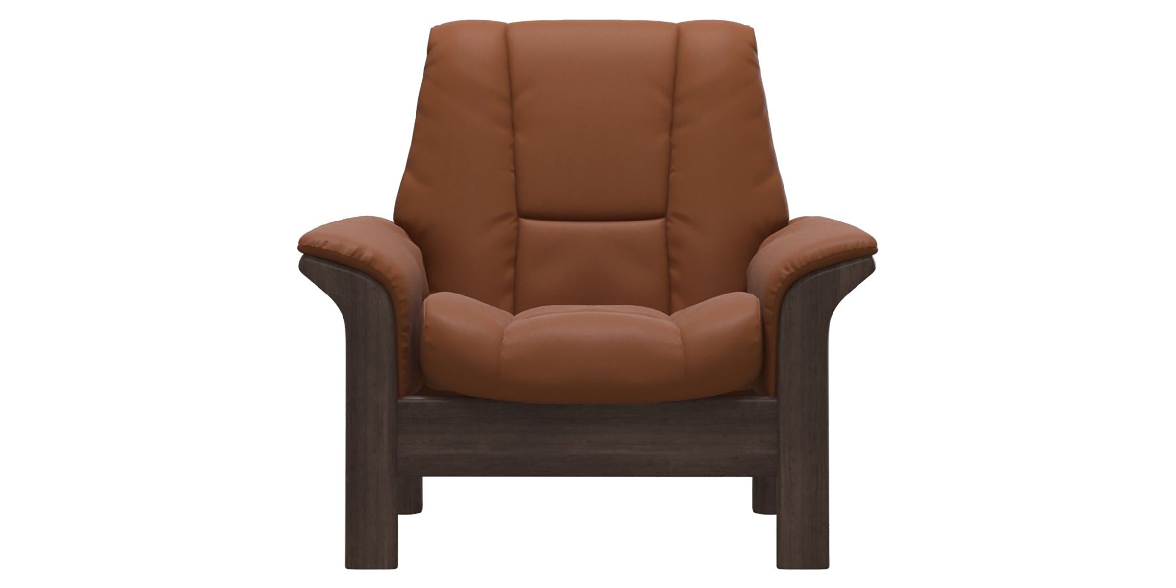 Paloma Leather New Cognac and Wenge Base | Stressless Windsor Low Back Chair | Valley Ridge Furniture