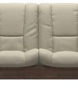 Paloma Leather Light Grey and Walnut Base | Stressless Windsor 2-Seater Low Back Sofa | Valley Ridge Furniture